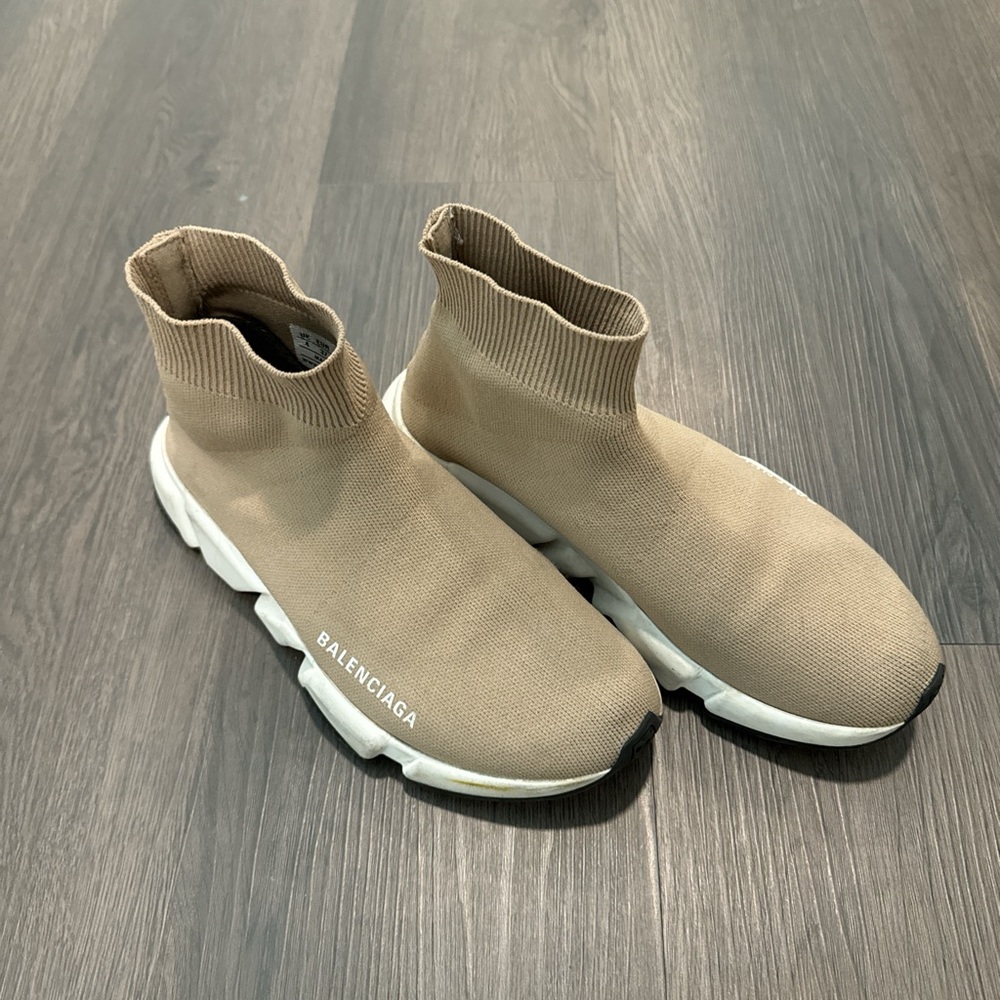 Authentic Balenciaga Beige Sock Sneakers